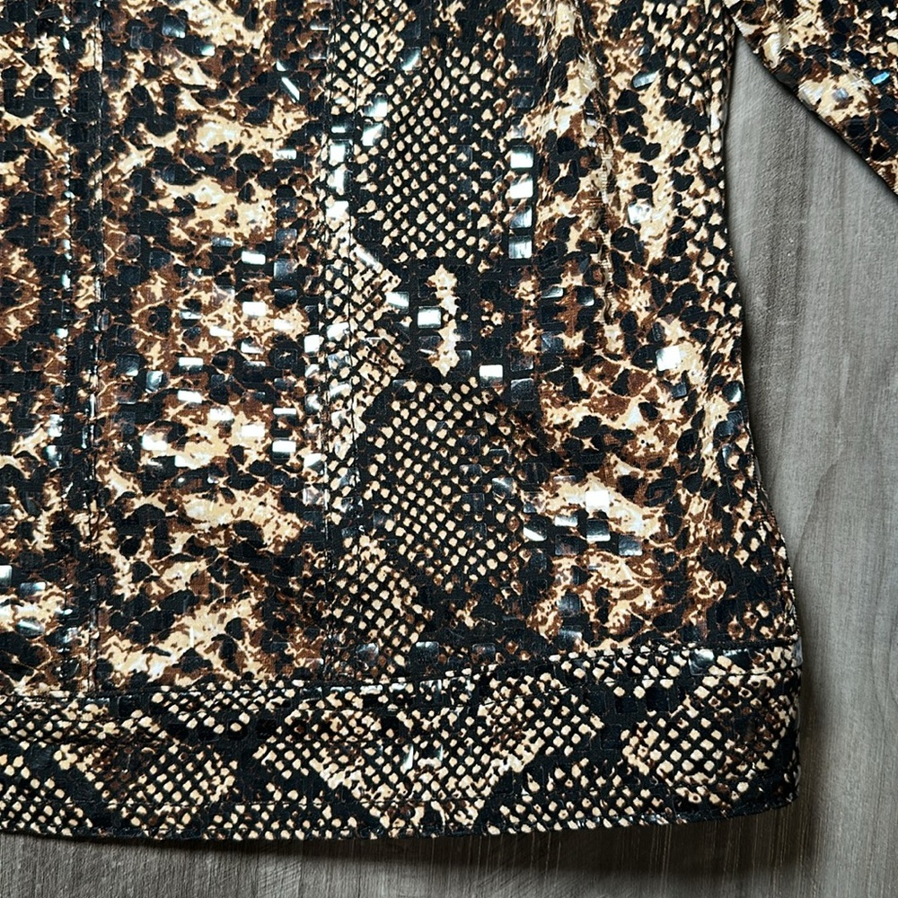 Ruby Rd. Gloss Snakeskin Lightweight Jacket - 14p - image 5